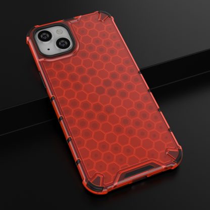 For iPhone 15 Honeycomb Phone Case(Red) - Image 2