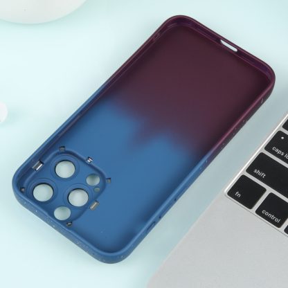 For iPhone 13 Pro Gradient Starry Silicone Phone Case with Lens Film(Blue Red) - Image 4