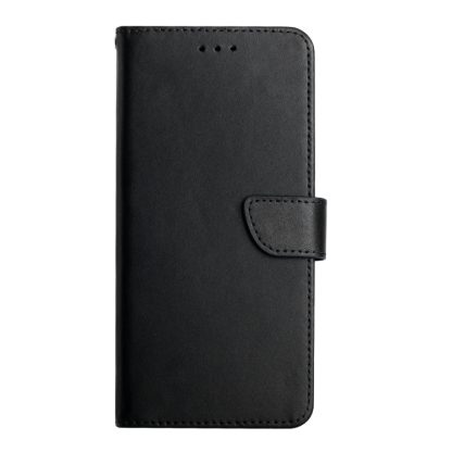 For iPhone 15 Genuine Leather Fingerprint-proof Flip Phone Case(Black) - Image 2