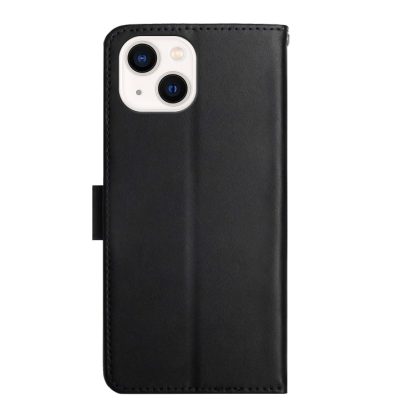 For iPhone 15 Genuine Leather Fingerprint-proof Flip Phone Case(Black) - Image 3