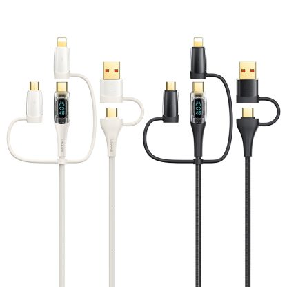 USAMS US-SJ616 PD 100W 6 in 1 Fast Charge Data Cable, Length: 1.2m(Beige) - Image 2