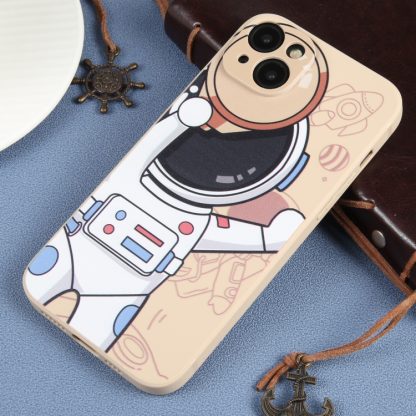 For iPhone 13 Spaceman Binoculars Phone Case(Beige) - Image 3