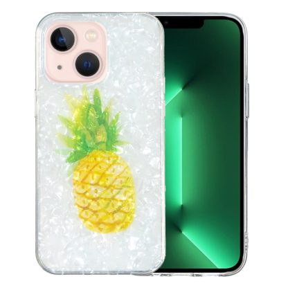 For iPhone 14 IMD Shell Pattern TPU Phone Case(Pineapple)