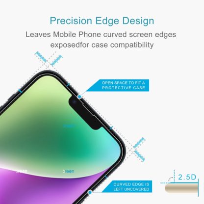 For iPhone 14 Plus 0.26mm 9H 2.5D High Aluminum Tempered Glass Film - Image 3