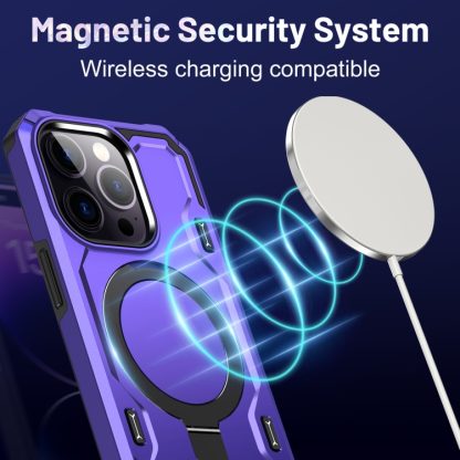 For iPhone 13 Pro Max Patronus MagSafe Magnetic Holder Phone Case(Purple) - Image 4