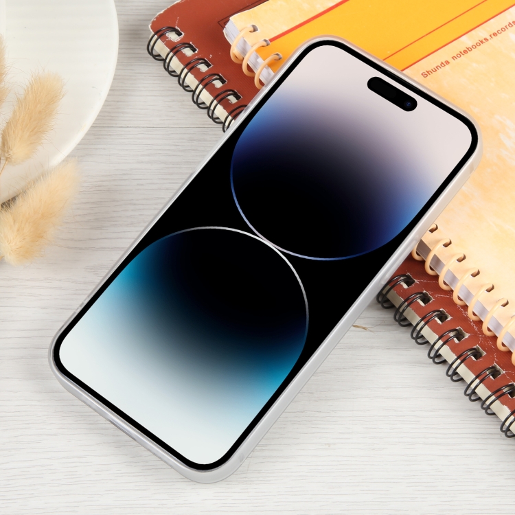 For iPhone 14 Pro Frosted Solid Color TPU Phone Case(Translucent) - Image 3