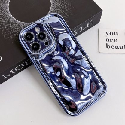 For iPhone 13 Pro Electroplating Meteorite Texture TPU Phone Case(Blue) - Image 2