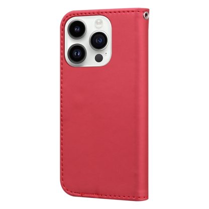 For iPhone 13 Pro Max Cartoon Buckle Horizontal Flip Leather Phone Case(Red) - Image 3