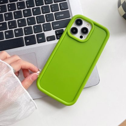 For iPhone 13 Pro Max Shockproof Frame Frosted TPU Phone Case(Green)