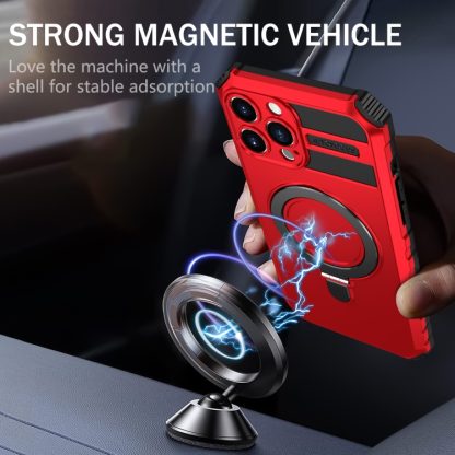 For iPhone 13 Pro MagSafe Magnetic Holder Phone Case(Red) - Image 2