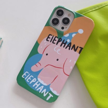 For iPhone 13 Pro Painted Pattern PC Phone Case(Elephant) - Image 2