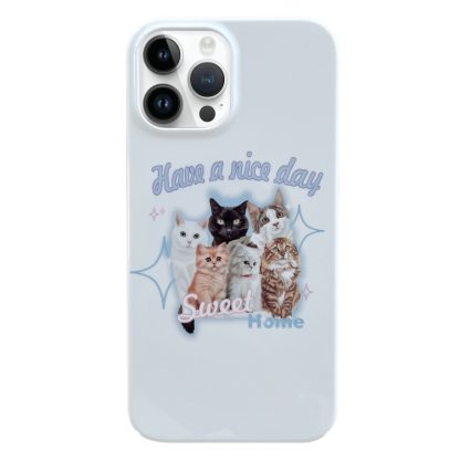 For iPhone 13 Pro Max Painted Pattern PC Phone Case(SWEET Cats)