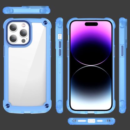 For iPhone 13 Pro Max Skin Feel TPU + PC Phone Case(Transparent Blue) - Image 2