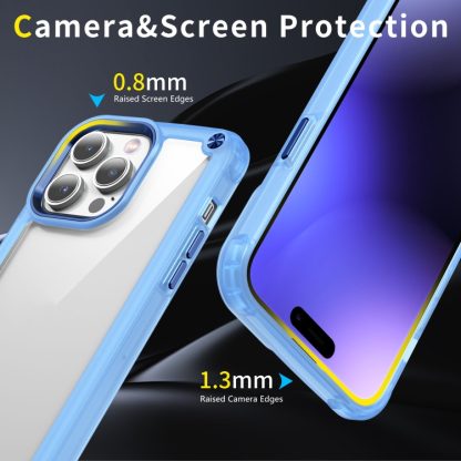 For iPhone 13 Pro Max Skin Feel TPU + PC Phone Case(Transparent Blue) - Image 4