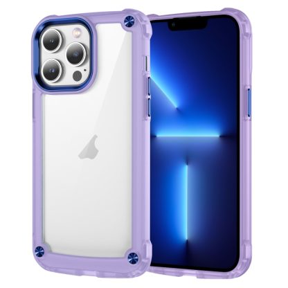 For iPhone 13 Pro Skin Feel TPU + PC Phone Case(Transparent Purple)