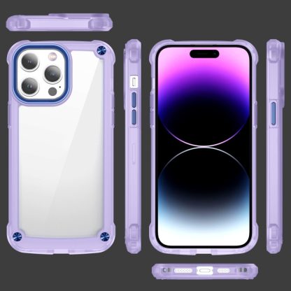 For iPhone 13 Pro Skin Feel TPU + PC Phone Case(Transparent Purple) - Image 2