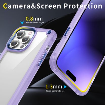 For iPhone 13 Pro Skin Feel TPU + PC Phone Case(Transparent Purple) - Image 4