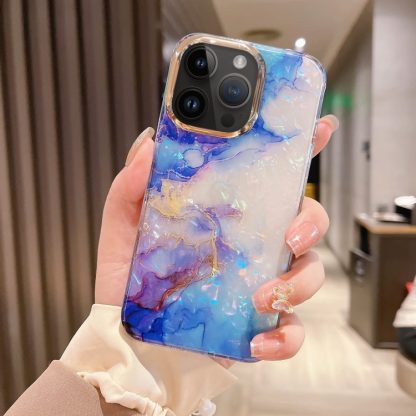 For iPhone 14 Pro Colorful Crystal Ripple TPU Phone Case(Purple Blue)