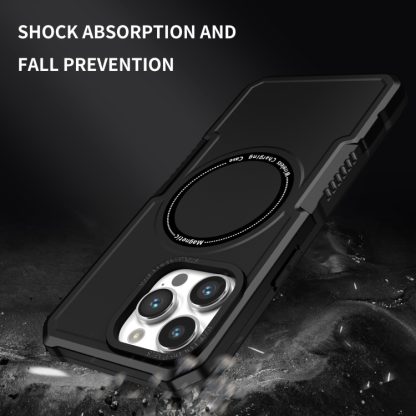 For iPhone 15 Pro Max MagSafe Shockproof Armor Phone Case(Black) - Image 2