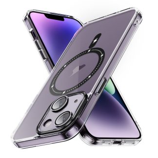 For iPhone 15 Airbag Shockproof MagSafe Phone Case(Black)