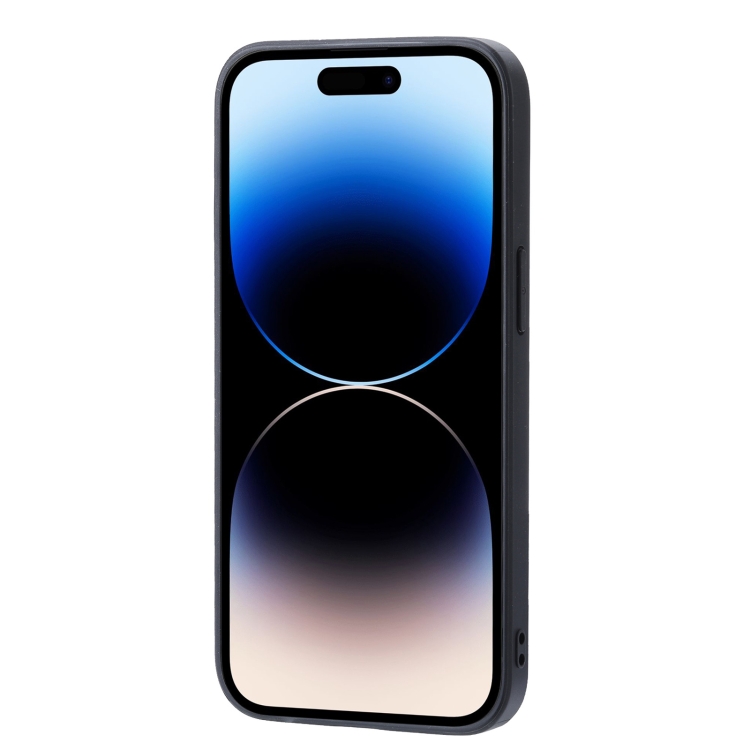 For iPhone 15 Plus Calfskin Card Slot TPU + PU Phone Case(Black) - Image 3