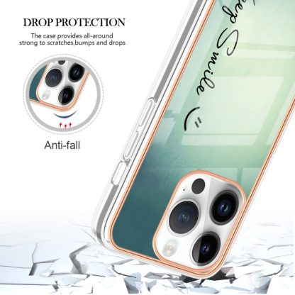 For iPhone 13 Pro Max Electroplating Marble Dual-side IMD Phone Case(Smile) - Image 4