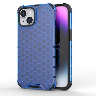 For iPhone 15 Honeycomb Phone Case(Blue)