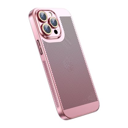 For iPhone 13 Pro Ice Sense Heat Dissipation Electroplating PC Phone Case(Rose Gold)