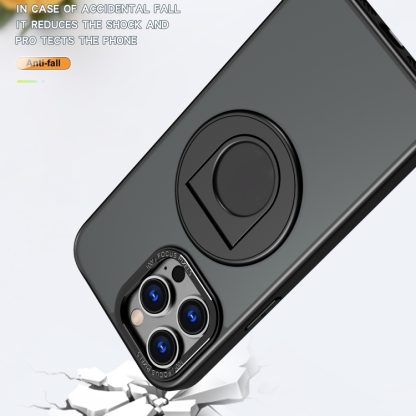 For iPhone 13 Pro Rotating Ring Magnetic Holder Phone Case(Black) - Image 3