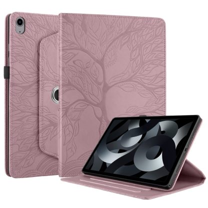 For iPad 10th Gen 10.9 2022 Tree Life Embossed Rotation Leather Smart Tablet Case(Rose Gold) - Image 2