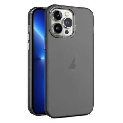 For iPhone 13 Pro Frosted Translucent Mist Phone Case(Black)