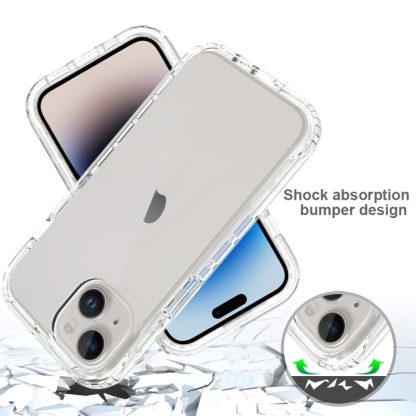 For iPhone 15 Full Body Shockproof Clear Gradient Phone Case(Red) - Image 4