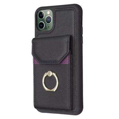 For iPhone 11 BF29 Organ Card Bag Ring Holder Phone Case(Black) - Image 2