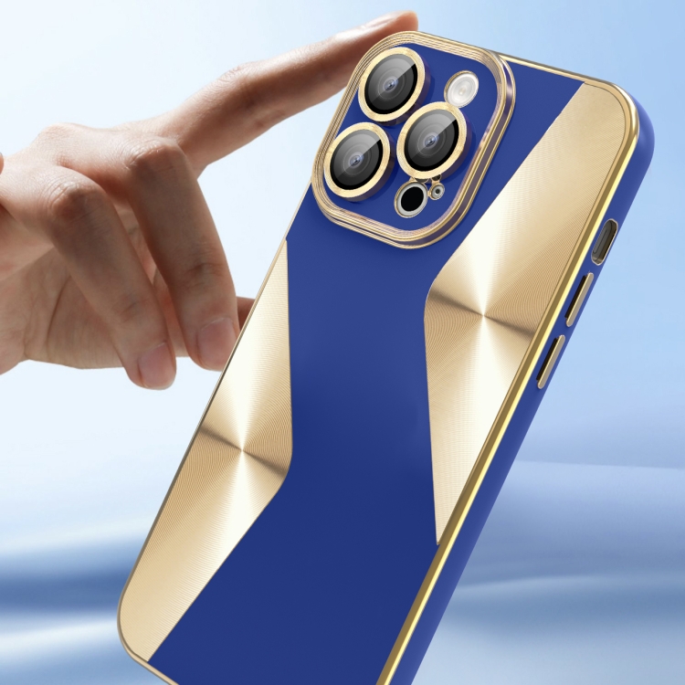 For iPhone 14 Pro Max S-shaped CD Pattern Electroplated TPU Phone Case with Lens Film(White) - Image 4