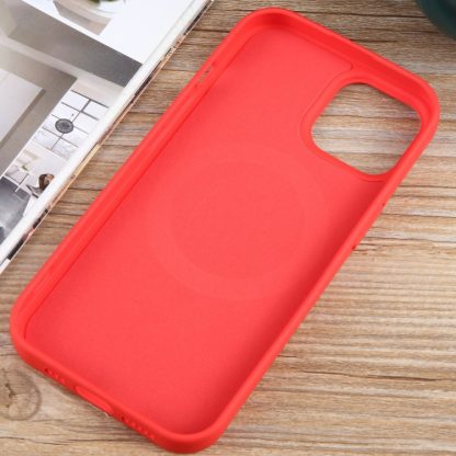 For iPhone 14 Plus MagSafe Liquid Silicone Phone Case(Red) - Image 4