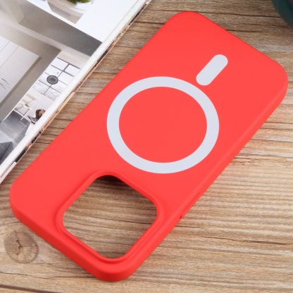 For iPhone 13 Pro Max MagSafe Liquid Silicone Phone Case(Red) - Image 3