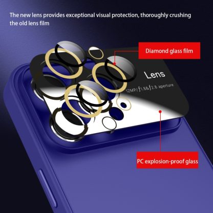 For iPhone 13 Pro Max Large Glass Window PC Phone Case with Integrated Lens Film(Black) - Image 4