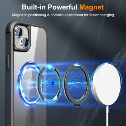 For iPhone 14 Plus MagSafe Magnetic Rotating Holder Phone Case(Black) - Image 3