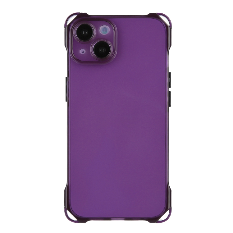 For iPhone 14 Plus Four-corner Shockproof TPU Phone Case(Purple)