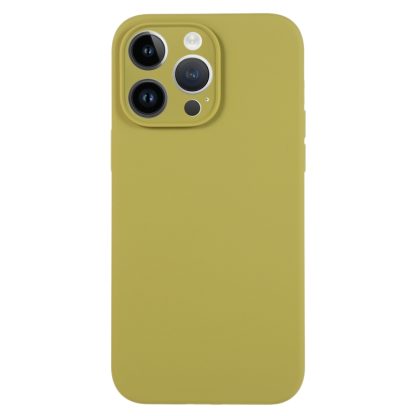 For iPhone 14 Pro Pure Color Liquid Silicone Fine Pore Phone Case(Willow Green)