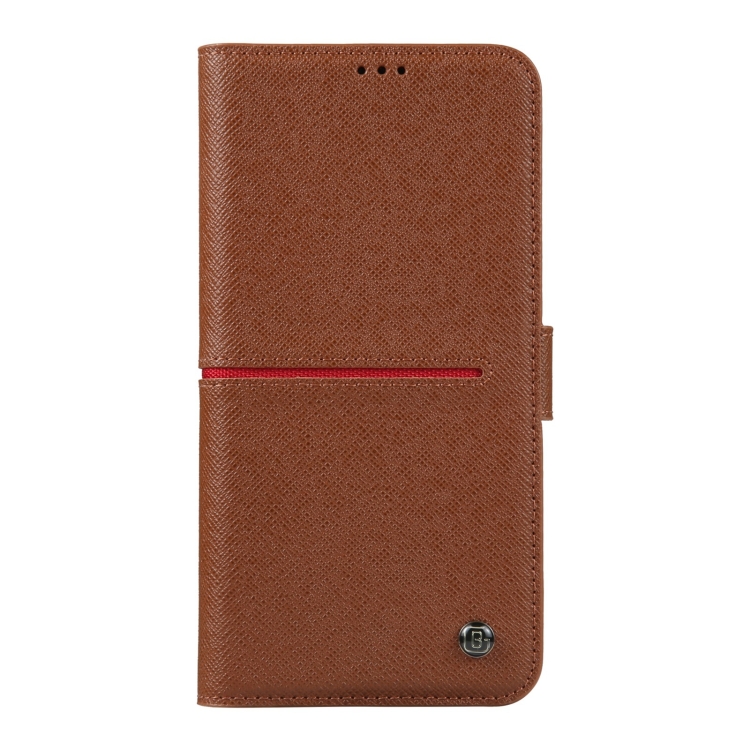 For iPhone 15 GEBEI Top-grain Horizontal Flip Leather Phone Case(Brown) - Image 2