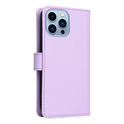 For iPhone 13 Pro Max BETOPNICE BN-005 2 in 1 Detachable Imitate Genuine Leather Phone Case(Light Purple) - Image 3