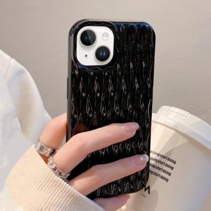 For iPhone 13 Water Ripple Texture TPU Phone Case(Black)