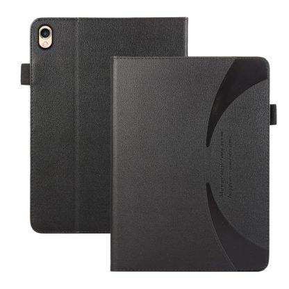 For iPad 10.2 2021 / 2020 Litchi Texture Leather Sucker Tablet Case(Black) - Image 2