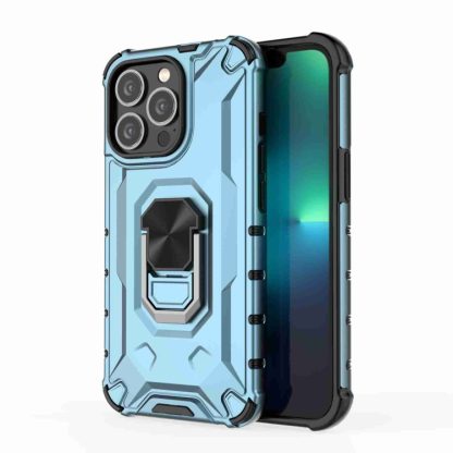 For iPhone 13 Pro Max Ice Armor Series Ring Holder Phone Case(Blue) - Image 2