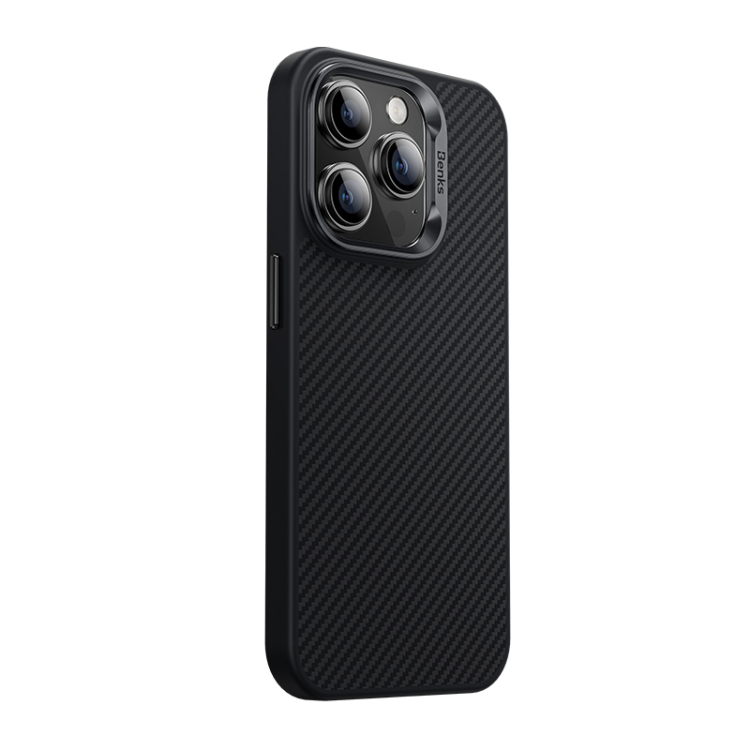 For iPhone 15 Plus Benks 600D MagSafe Kevlar Carbon Fiber Shockproof Phone Case(Black) - Image 2