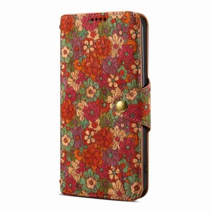 For iPhone 12 Denior Flower Language Series Cork Fabric Oil Edge Leather Phone Case(Summer) - Image 2