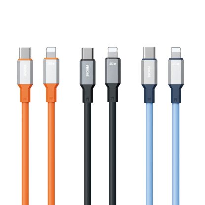 WK WDC-17 PD 20W USB-C/Type-C to 8 Pin Silicone Data Cable, Length: 1.2m(Black) - Image 2