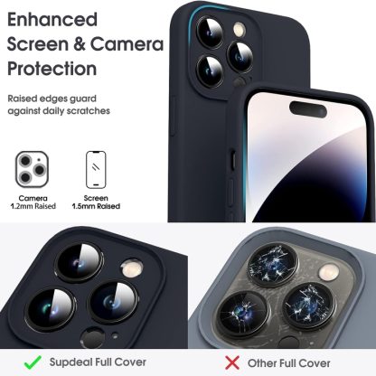 For iPhone 15 Microfiber Liquid Silicone Shockproof Phone Case(Black) - Image 2