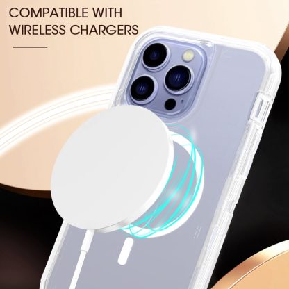 For iPhone 13 Pro Max Shockproof MagSafe Magnetic Phone Case(Transparent) - Image 2